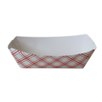 FOOD TRAY, 08OZ, RED PLAID, (1000/CS)