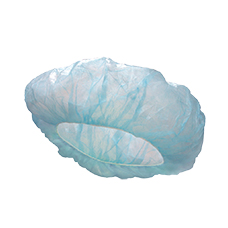 BOUFFANT CAP, 21&quot;, BLUE, CLOSED (100/PK, 10PK/CS)