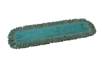 24&quot; MICROFIBER DUST MOPPING PAD W/ FRINGE, GREEN 