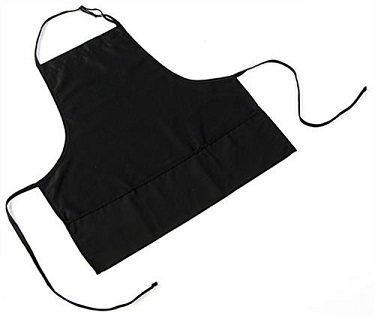 FULL LENGTH THREE POCKET BIB  APRON, 33&quot;, BLACK