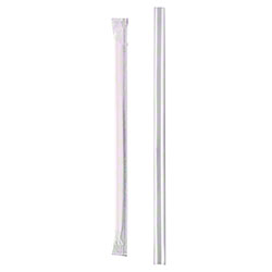 JUMBO STRAW CLEAR WRAPPED, 7.75&quot;  (24*500/CS) 