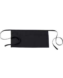 COTTON TWILL WAIST APRON, 23&quot;X12&quot;, BLACK