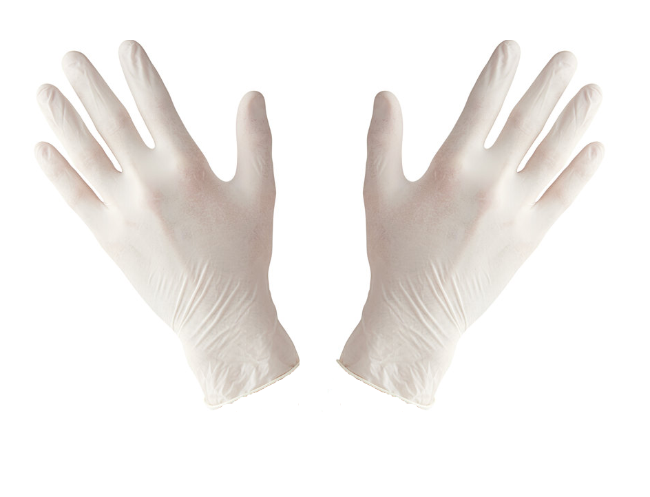 LATEX GLOVES, LARGE (10*100/CS)