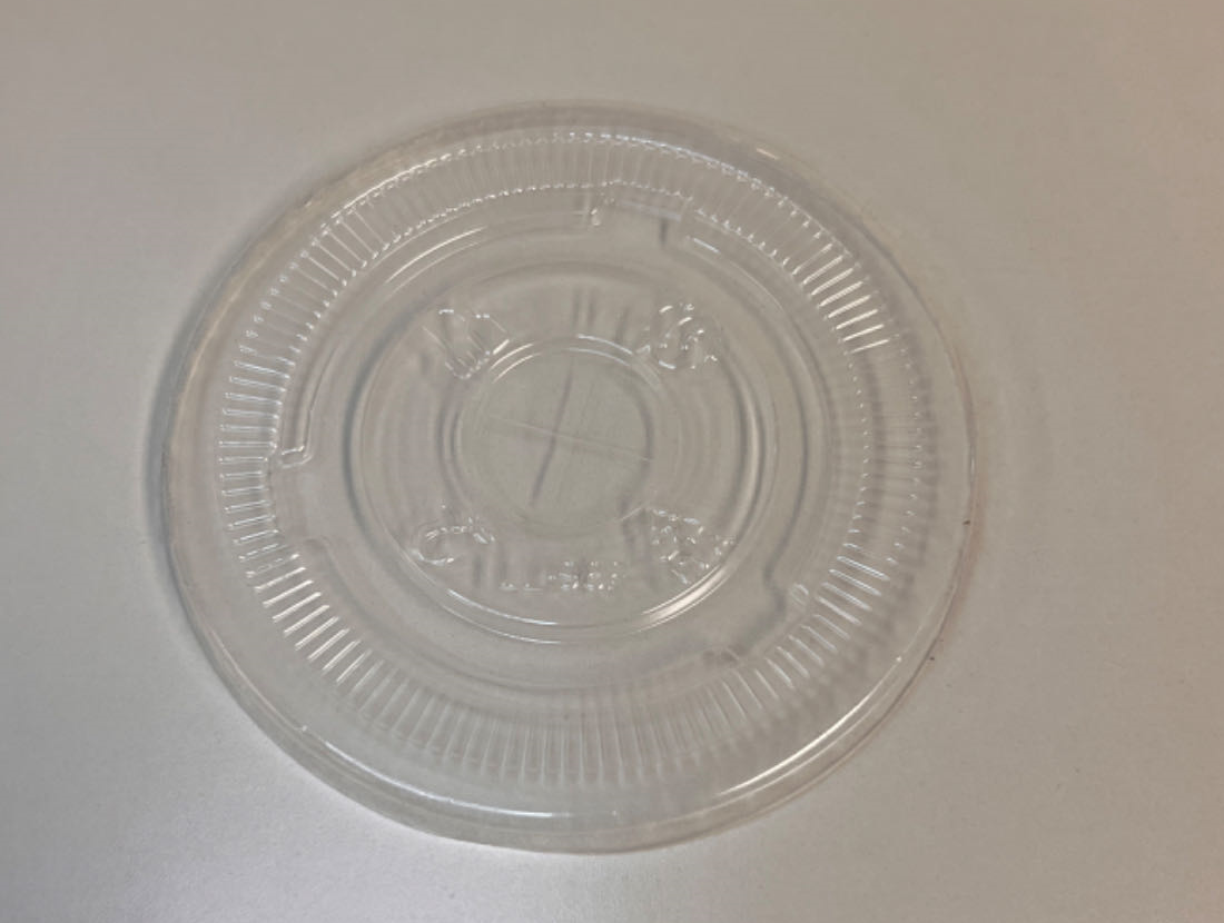 PLA-F-CDL98, PLA FLAT LID, PLASTIC,  FOR PLA-CDC CUPS,