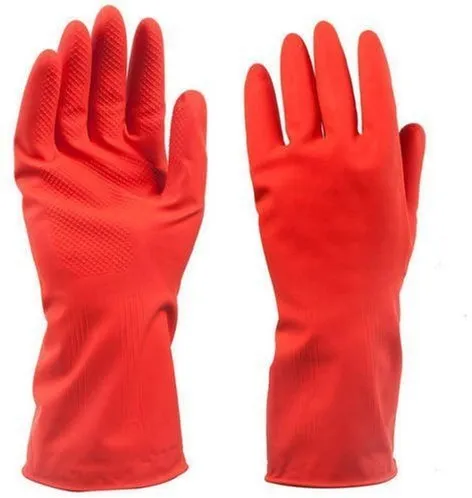 HOUSEHOLD GLOVE, LARGE, 1 PAIR, RED (10DZ/CS)