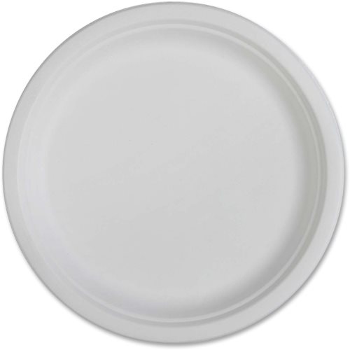 B-RP-10, ROUND PAPER PLATE, 10&quot;, SUGARCANE, BAGASSE, PFAS