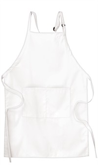 THICK APRON, 28&quot; X 55&quot;, WHITE PLASTIC, LD (100PC/BX)