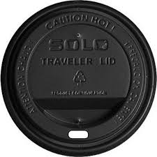 SOLO COFFEE LID FOR 12-20OZ, BLACK (1000/CS)